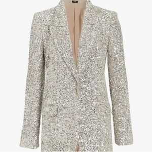Express Silver Sequin Women's Blazer L